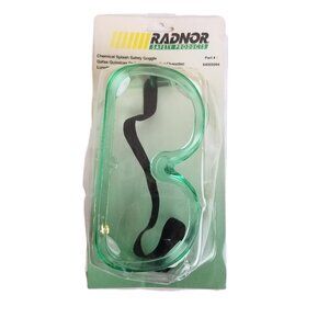 Radnor Chemical Splash Safety Goggles Green Clear Lens ANSI PPE NEW